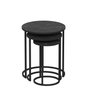 Hanah Home Gloria Juego de Mesas Nido Negro (3 Piezas)